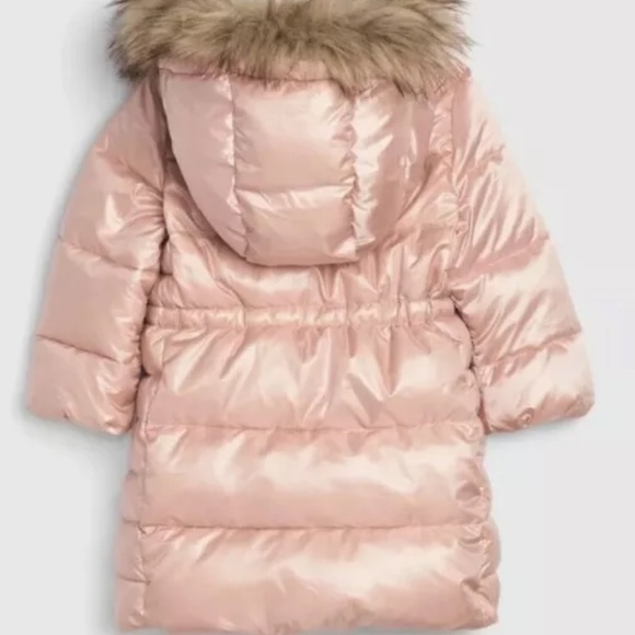 Gap Toddler down filled Long Puffer Pink NEW 2T - Picture 2 of 7